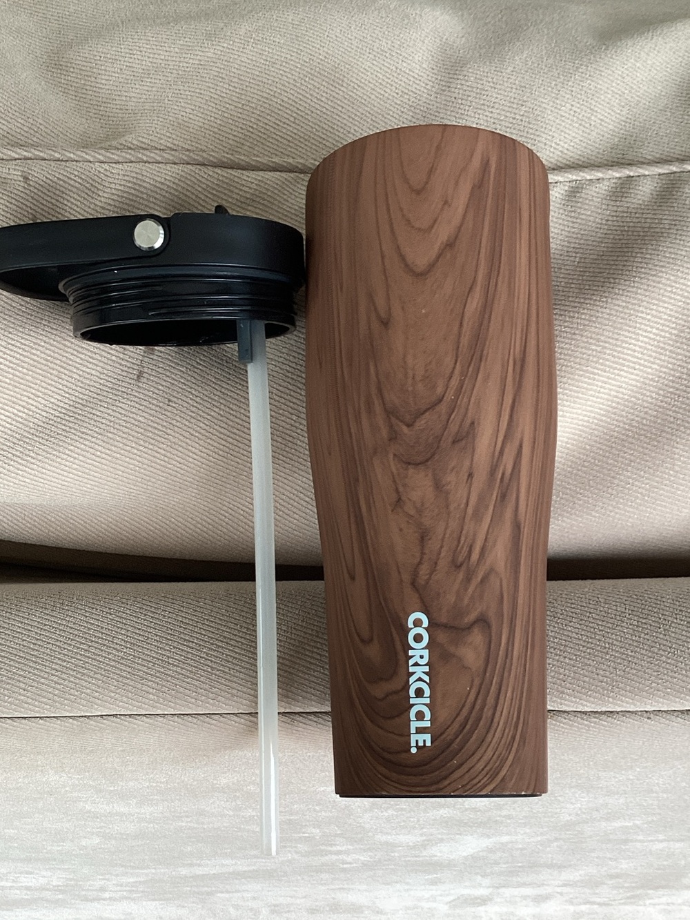 Corkcicle Woodgrain Travel Tumbler - Brown